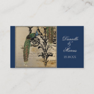 Escorttafel plaatskaarten - Peacock 6 Plaatskaartje