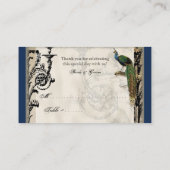 Escorttafel plaatskaarten -  Peacock 6 Plaatskaartje (Achterkant)