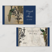 Escorttafel plaatskaarten -  Peacock 6 Plaatskaartje (Voorkant / Achterkant)