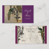 Escorttafel plaatskaarten -  Peacock 6 Plaatskaartje (Voorkant / Achterkant)