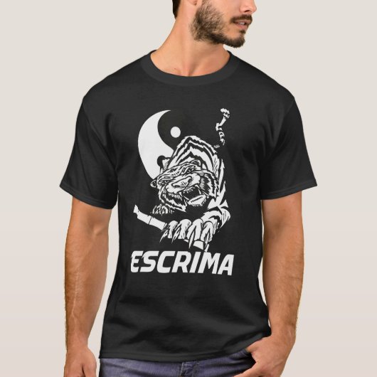 Escrima Yin Yang Tiger T-shirt (Voorkant)