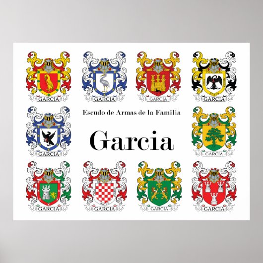 Escudo de Armas de Familia Poster (Voorkant)