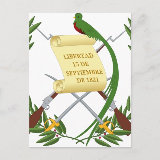 Escudo de armas de Guatemala - wapenstilstand Briefkaart (Voorkant)