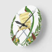 Escudo de armas de Guatemala - wapenstilstand Ronde Klok (Hoek)