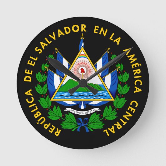 Escudo de El Salvador Ronde Klok (Voorkant)