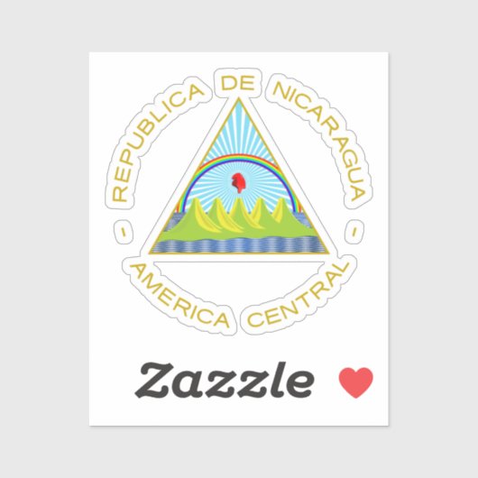 Escudo de Nicaragua Sticker (Vel)