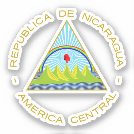 Escudo de Nicaragua Sticker (Voorkant)