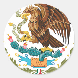 Escudo Nacional de México — Mexicaans embleem Ronde Sticker