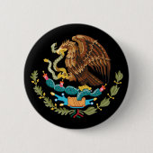 Escudo Nacional de Mexico Pin Ronde Button 5,7 Cm (Voorkant)