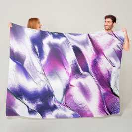 Esculpido de metal fosco, em roxo e lilás fleece deken