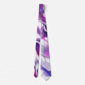 Esculpido de metal fosco, em roxo e lilás stropdas (Achterkant)