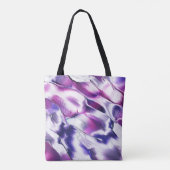 Esculpido de metal fosco, em roxo e lilás tote bag (Achterkant)