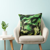 Esculpido de metal opaco, em verde e tom de creme kussen (Stoel)