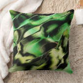 Esculpido de metal opaco, em verde e tom de creme kussen (Deken)