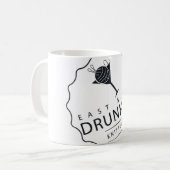 ESDK klassieke logo wit-op-witte mok (Voorkant links)