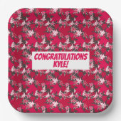 Esdoorblad op een achtergrond van houtskool Papier Papieren Bordje (Voorkant)