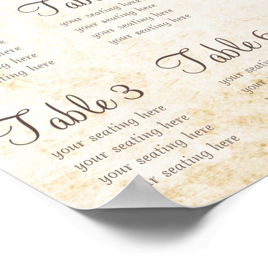 esdoorbladeren, Herfst Rustic bruiloft Zitkaart Poster (Hoek)