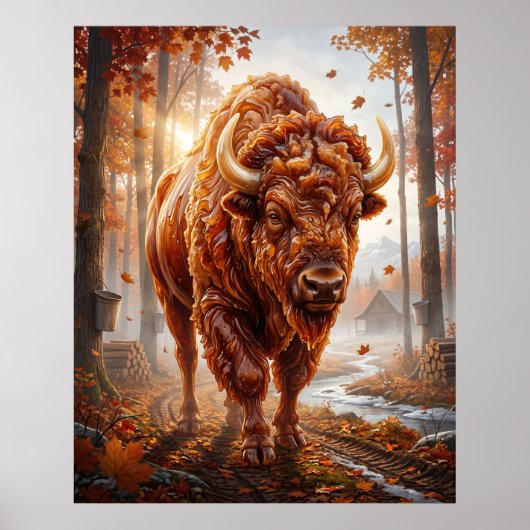 Esdoorn Bizon Suiker Wouden Poster (Voorkant)