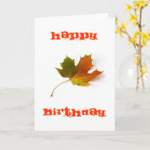 esdoorn blad kaart (Gele Bloem)