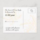 esdoorn bladeren bruiloft rsvp uitnodiging briefkaart (Achterkant)