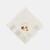 esdoorn bladeren -bruiloft servet (Hoek)