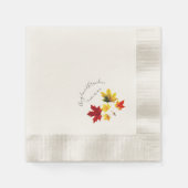 esdoorn bladeren -bruiloft servet (Voorkant)