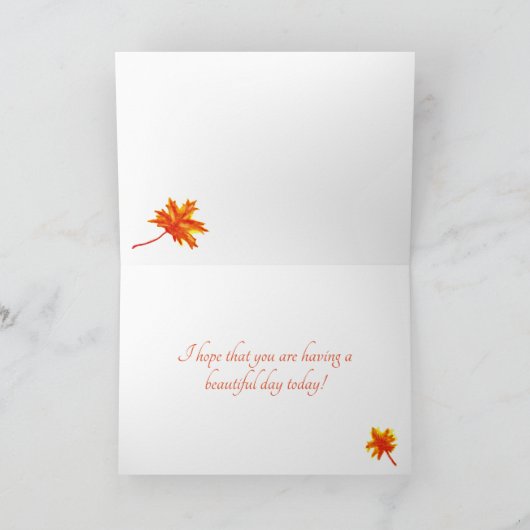 esdoorn bladeren "gewoon" aquarel Kaart (Binnen)