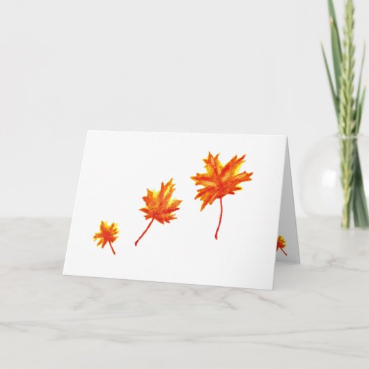 esdoorn bladeren "gewoon" aquarel Kaart (Voorkant)