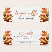 esdoorn bladeren Herfst baby shower luier rafel Mini Visitekaartjes (Voorkant /achterkant)