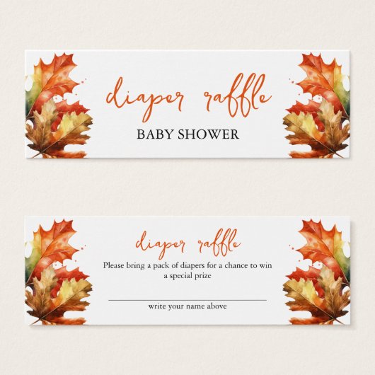 esdoorn bladeren Herfst baby shower luier rafel Mini Visitekaartjes (Voorkant /achterkant)