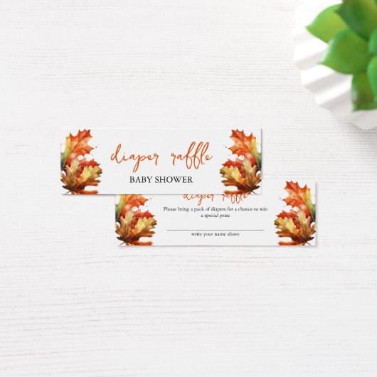 esdoorn bladeren Herfst baby shower luier rafel Mini Visitekaartjes (Bureau)