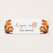 esdoorn bladeren Herfst baby shower luier rafel Mini Visitekaartjes (Voorkant)