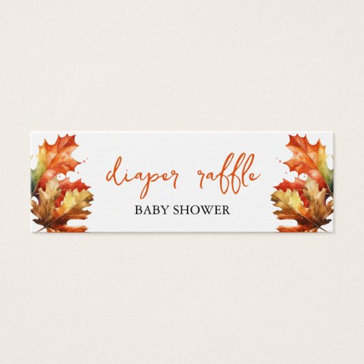 esdoorn bladeren Herfst baby shower luier rafel Mini Visitekaartjes (Voorkant)
