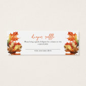 esdoorn bladeren Herfst baby shower luier rafel Mini Visitekaartjes (Achterkant)