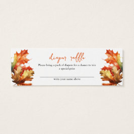 esdoorn bladeren Herfst baby shower luier rafel Mini Visitekaartjes