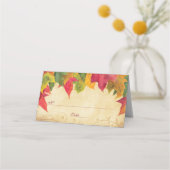 esdoorn bladeren herfst bruiloft gevouwen plaats k plaatskaartje (Voorkant)