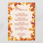 esdoorn bladeren Sinaasappel & terracotta herfstbr Menu (Voorkant)