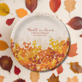 esdoorn bladeren Sinaasappel & terracotta herfstbr Papieren Bordje