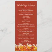 esdoorn bladeren Sinaasappel & terracotta herfstbr Programmakaart (Achterkant)