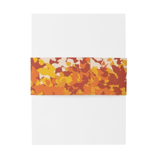 esdoorn bladeren Sinaasappel & terracotta herfstbr Uitnodigingen Wikkel (Achterkant Voorbeeld)