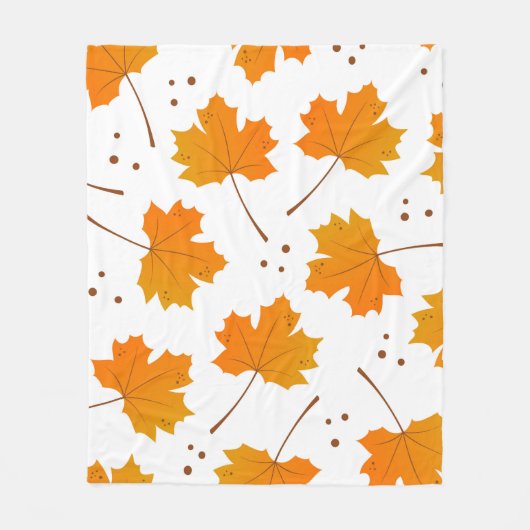 Esdoorn: Cartoon herfstbladeren Fleece Deken (Voorkant)