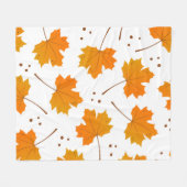Esdoorn: Cartoon herfstbladeren Fleece Deken (Voorkant (Horizontaal))