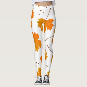 Esdoorn: Cartoon herfstbladeren Leggings