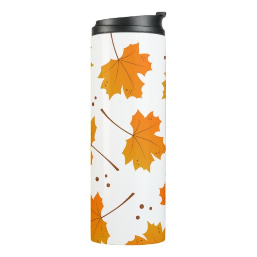 Esdoorn: Cartoon herfstbladeren Thermosbeker (Gedraaid links)