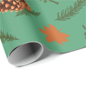 Esdoorn en Pine Naadloos inpakpapier voor Herfst (Rol Hoek)