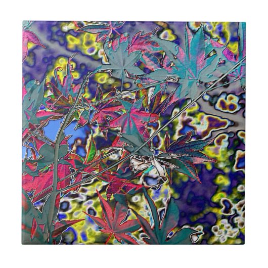 Esdoorn-Folie Tegeltje (Voorkant)