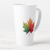 Esdoorn Herfst blad groot Latte Mok (Rechterhoek)