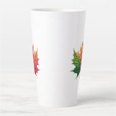 Esdoorn Herfst blad groot Latte Mok (Voorkant)