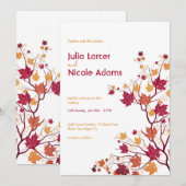 esdoorn Herfst gedroogde bloemknoppen bladeren bru Kaart (Voorkant / Achterkant)