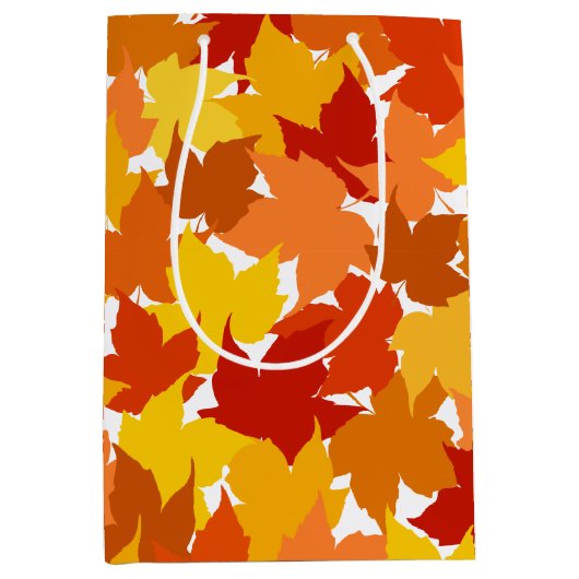 Esdoorn herfstbladeren medium cadeauzakje (Voorkant)